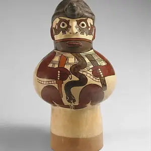 A painted ceramic drum from the south coast of Peru