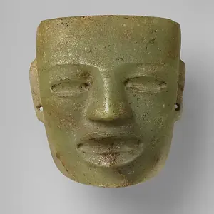 A carved stone mask from Teotihuacan in Mexico